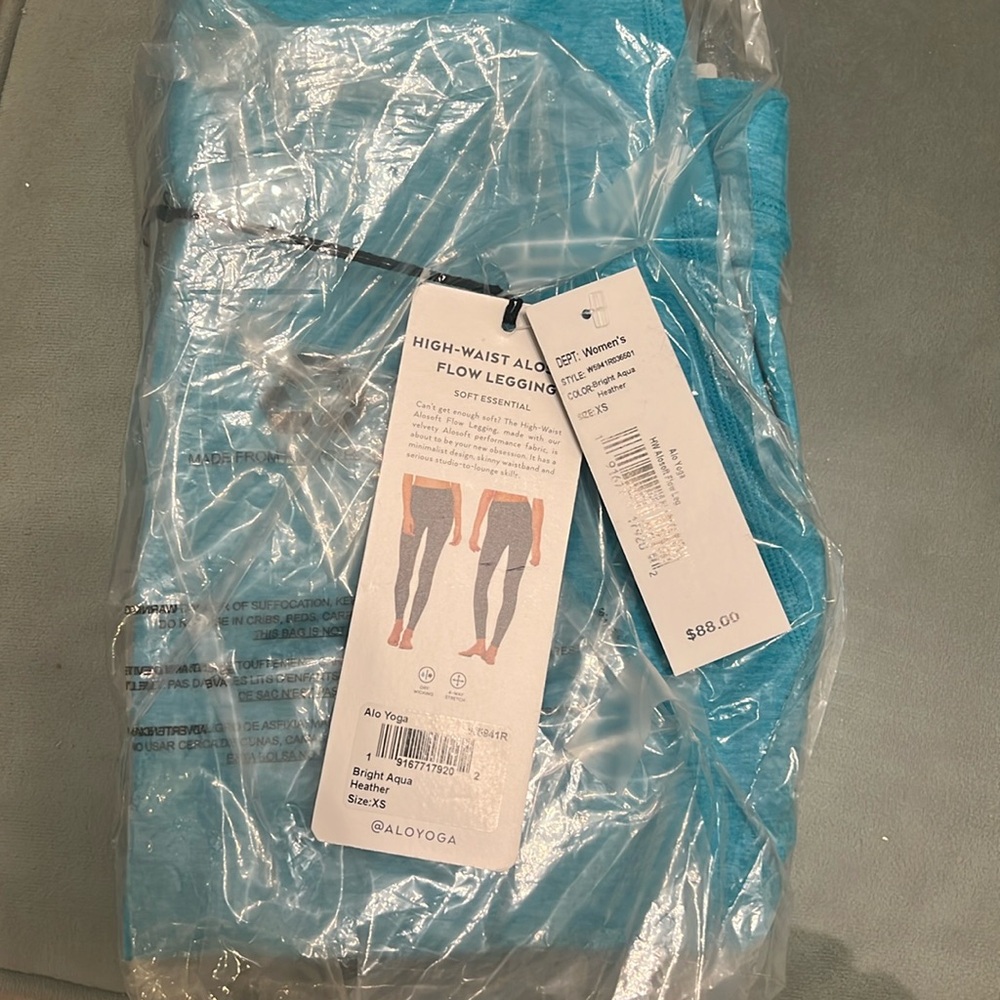ALOSOFT Legging bright Aqua high-waist